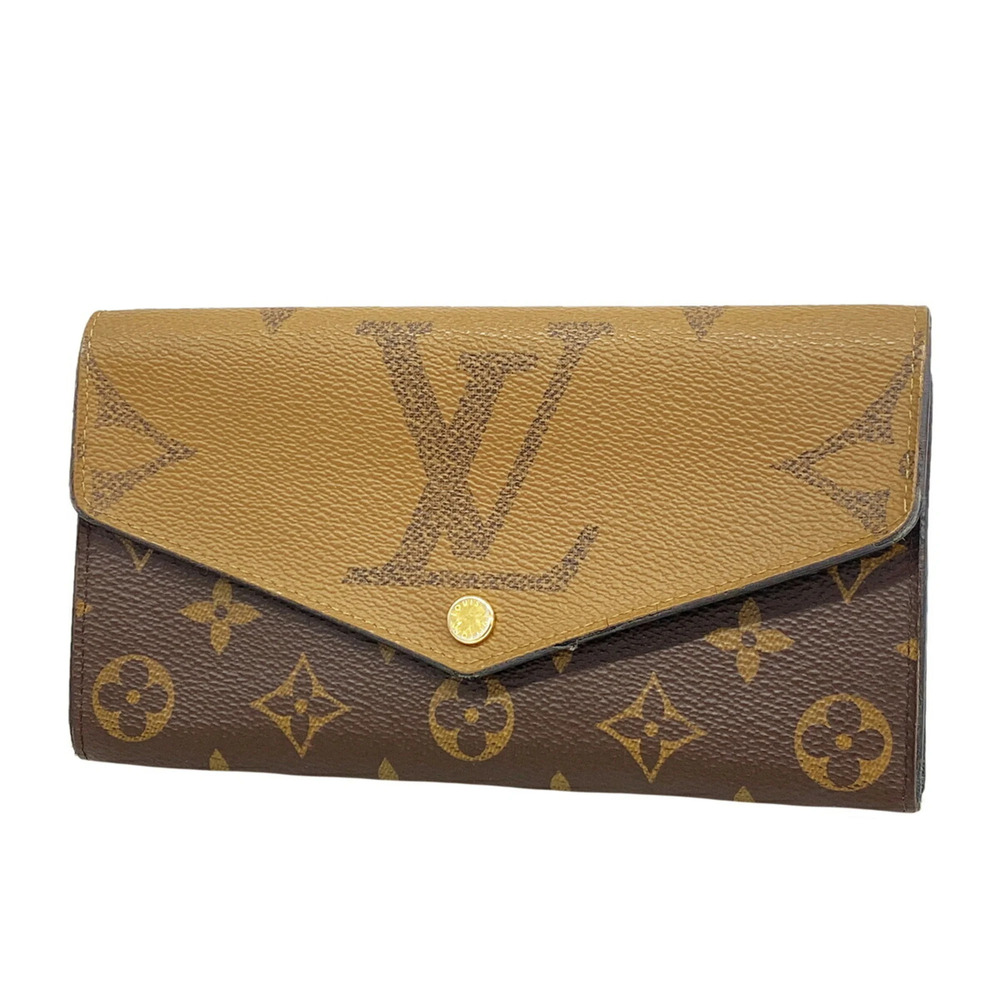 Louis Vuitton Long Wallet Monogram Giant Reverse Portefeuille Sarah M80726 Br...